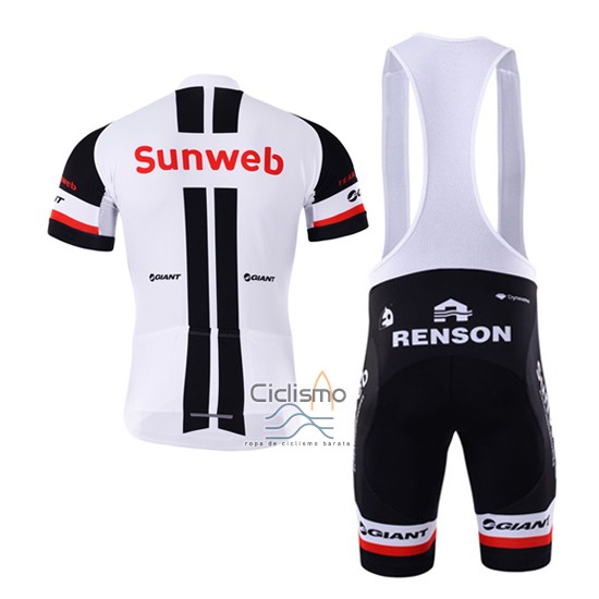 Sunweb Ropa Ciclismo Culotte Corto 2017 Mangas Cortas Blanco